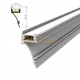 Profilé d'angle en aluminium de 1,5 m de long, couvercle + clips ; pour  bandes L, Réglette à LED 12V, Rouleau de LED à découper, Electricité  camping-car, Batterie camping-car