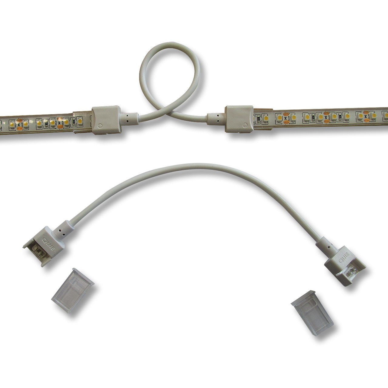 Connecteur d'angle cablé ruban LED COB 230V