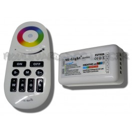 Kit complet télécommande et contrôleur noir pour eclairage rgb/rgbw - RETIF