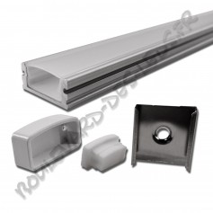 Réglette LED Encastrable Profilé aluminium-21x9mm-Couleur Noire